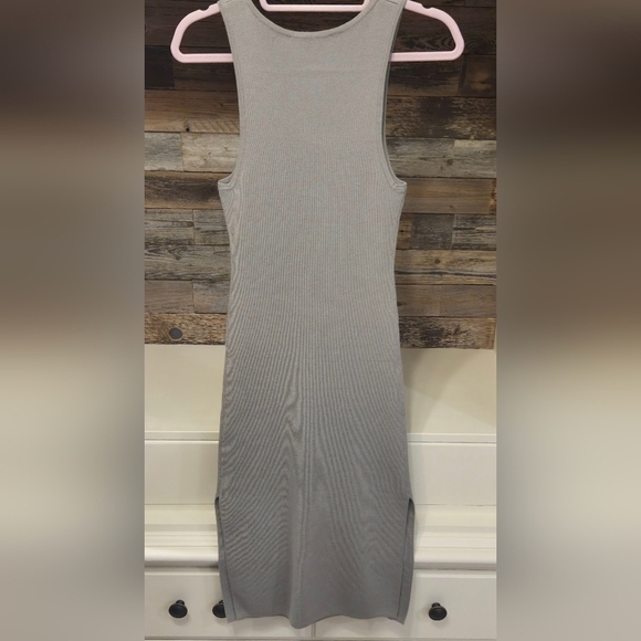 Final Touch Sage Green Sleeveless Maxi Dress With Slits On Both Sides - Picture 9 of 10